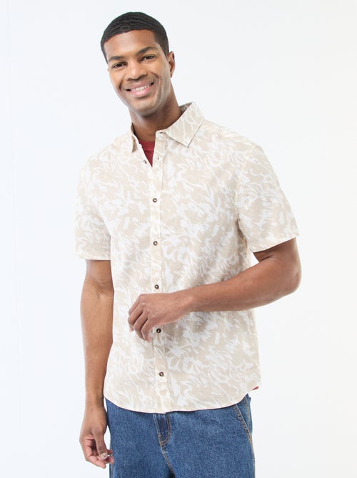 Camisa ligera de manga corta con estampado - Kiabi