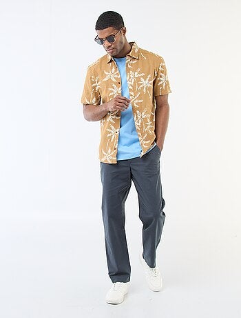 Camisa ligera de manga corta con estampado