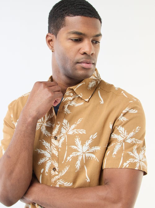 Camisa ligera de manga corta con estampado - Kiabi