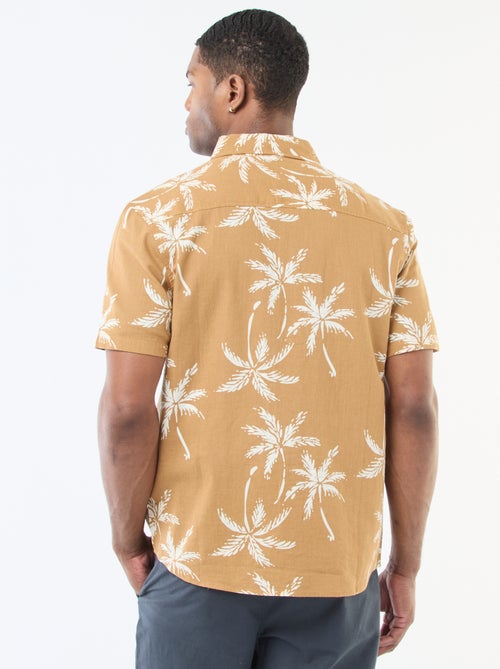 Camisa ligera de manga corta con estampado - Kiabi