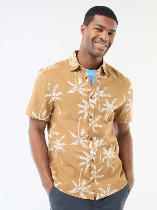 Camisa ligera de manga corta con estampado - Kiabi