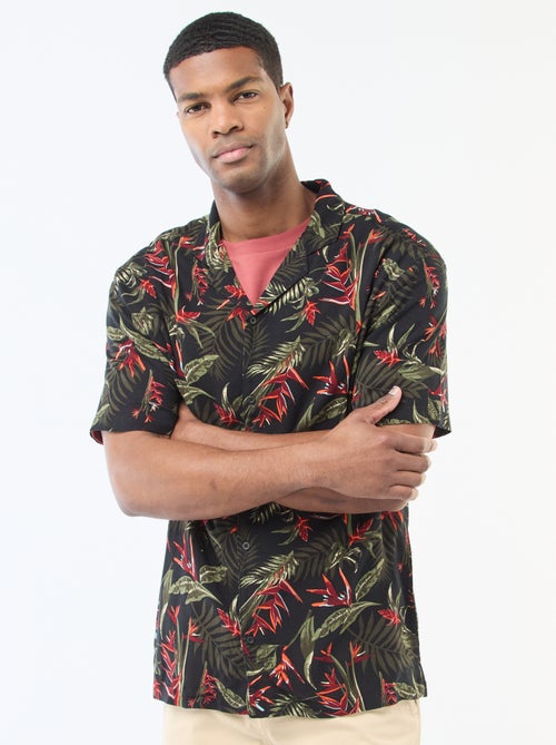 Camisa ligera de manga corta con estampado - Kiabi