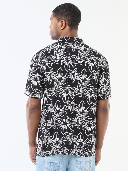 Camisa ligera de manga corta con estampado - Kiabi
