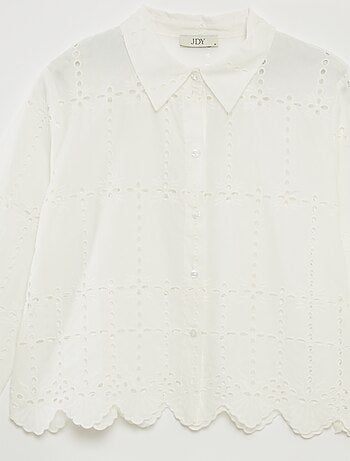 Camisa lisa con bordado inglés 'JDY'