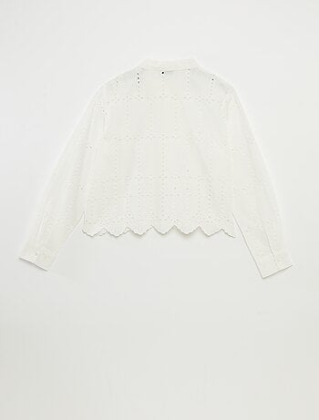 Camisa lisa con bordado inglés 'JDY'