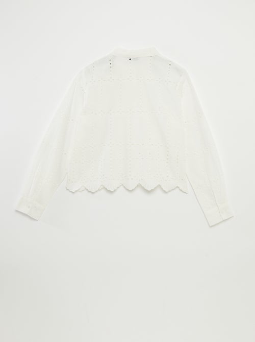 Camisa lisa con bordado inglés 'JDY' - Kiabi