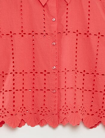 Camisa lisa con bordado inglés 'JDY'