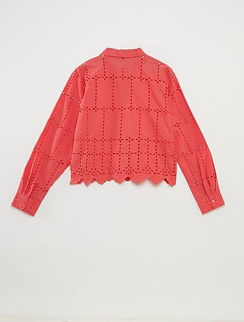 Camisa lisa con bordado inglés 'JDY'
