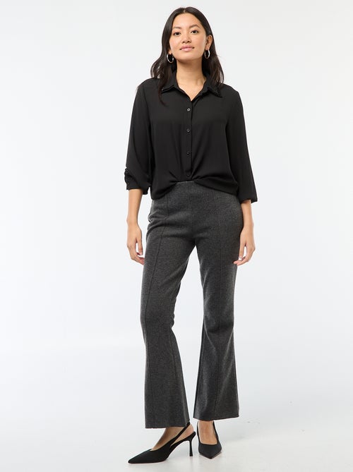 Camisa lisa con cuello de lentejuelas - Kiabi