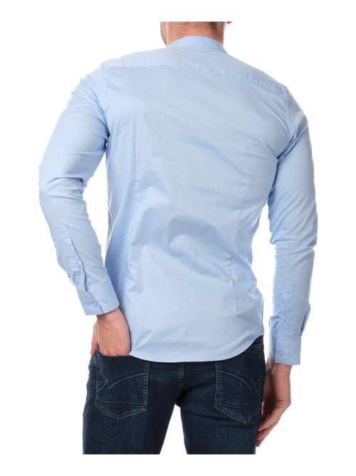 Camisa  lisa con cuello mao - Kiabi