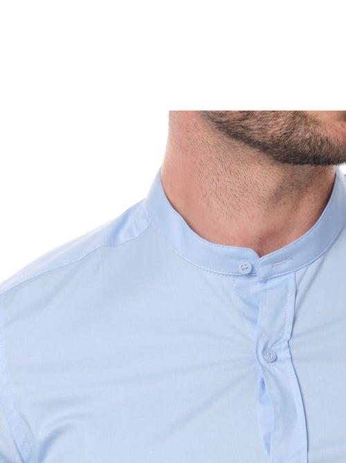 Camisa  lisa con cuello mao - Kiabi