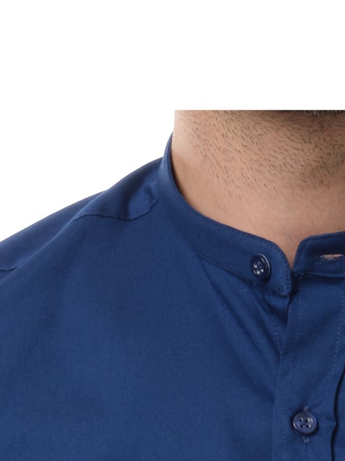 Camisa  lisa con cuello mao - Kiabi