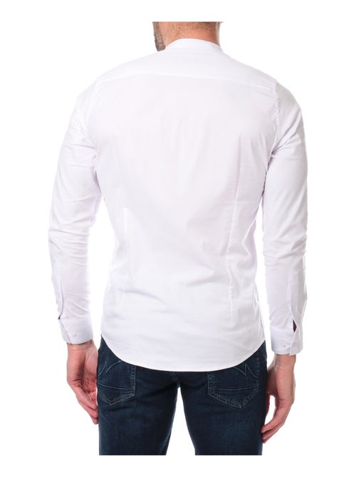 Camisa  lisa con cuello mao - Kiabi