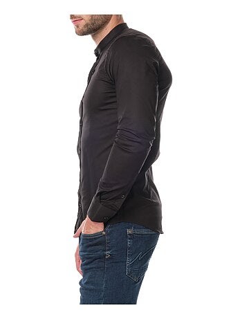 Camisa lisa con cuello mao