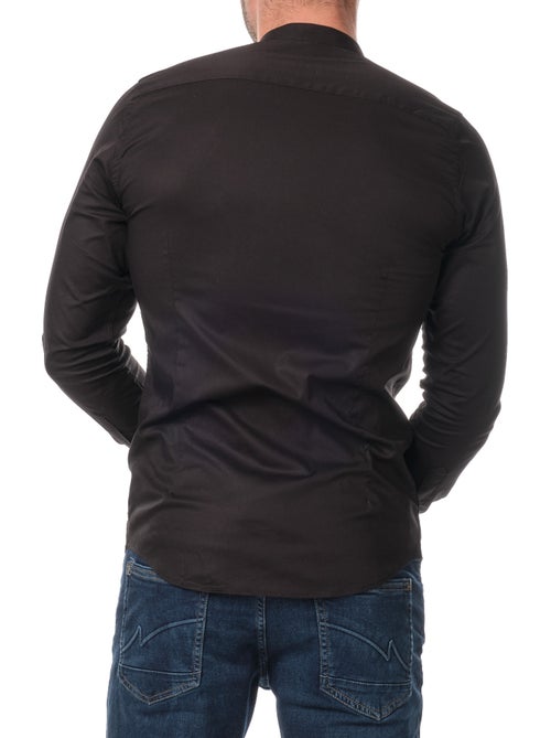 Camisa  lisa con cuello mao - Kiabi