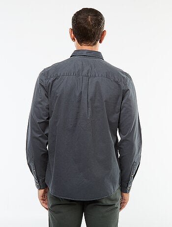 Camisa lisa corte recto / Regular fit