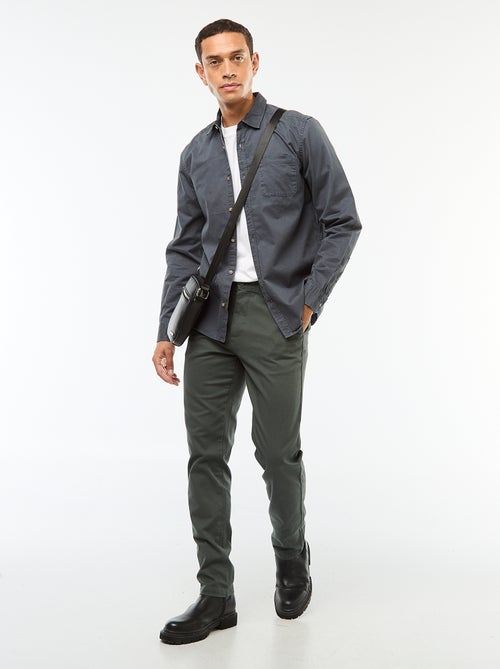 Camisa lisa corte recto / Regular fit - Kiabi