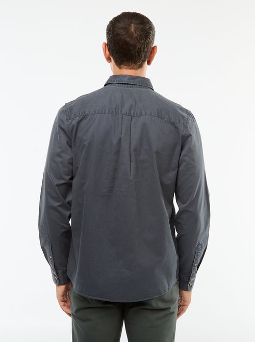 Camisa lisa corte recto / Regular fit - Kiabi