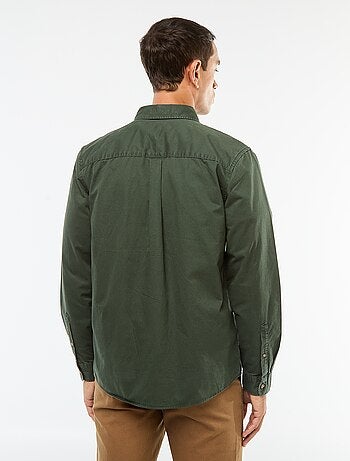 Camisa lisa corte recto / Regular fit