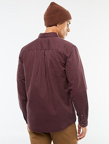 Camisa lisa corte recto / Regular fit
