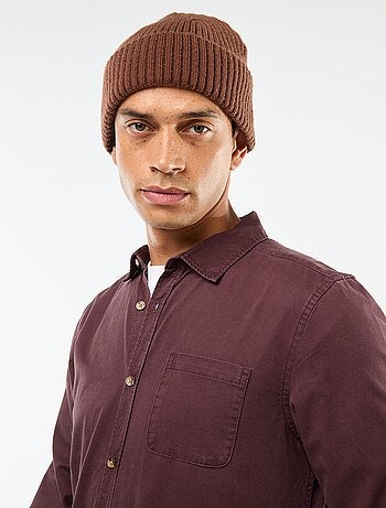 Camisa lisa corte recto / Regular fit
