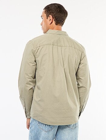 Camisa lisa corte recto / Regular fit