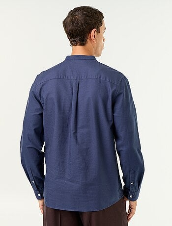 Camisa lisa cuello mao