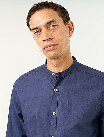 Camisa lisa cuello mao