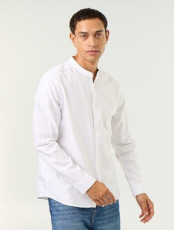 Camisa lisa cuello mao