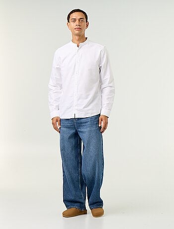 Camisa lisa cuello mao
