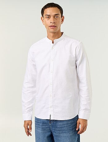 Camisa lisa cuello mao