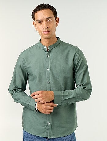Camisa lisa cuello mao