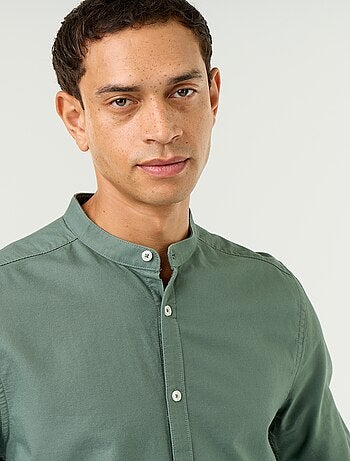 Camisa lisa cuello mao