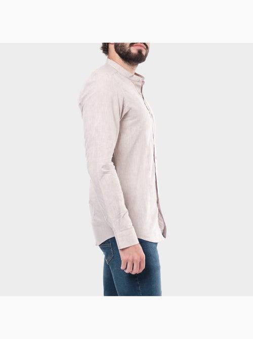 Camisa lisa de cuello mandarín - Kiabi