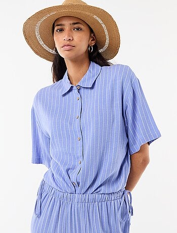 Camisa lisa de manga corta