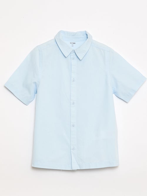 Camisa lisa de manga corta - Kiabi
