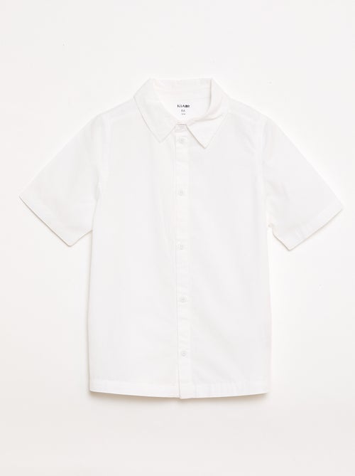 Camisa lisa de manga corta - Kiabi