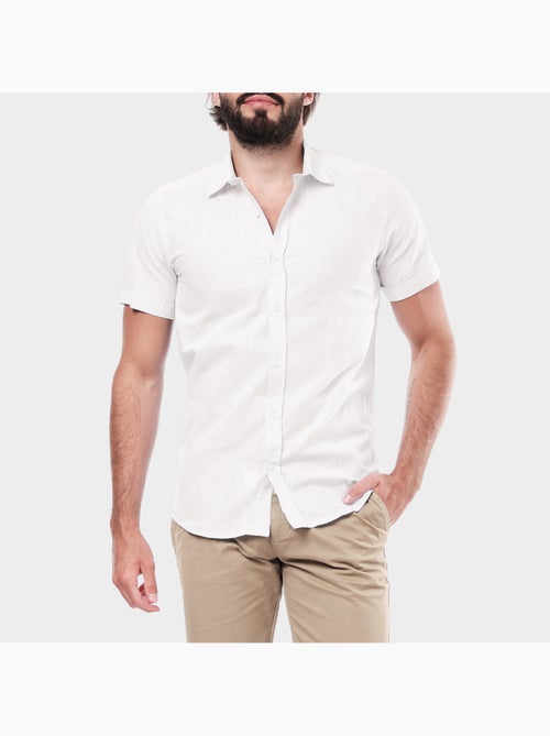 Camisa lisa de manga corta - Kiabi