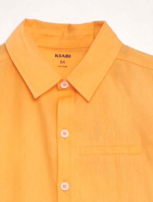 Camisa lisa de manga corta - Kiabi