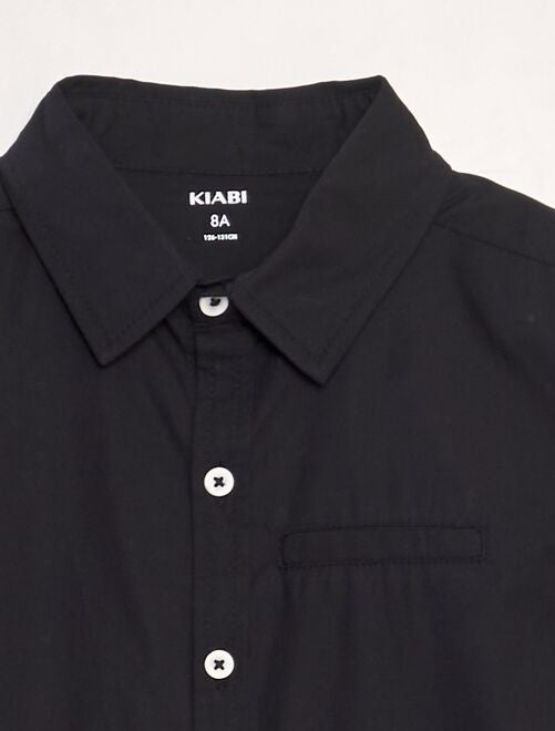 Camisa lisa de manga corta - Kiabi
