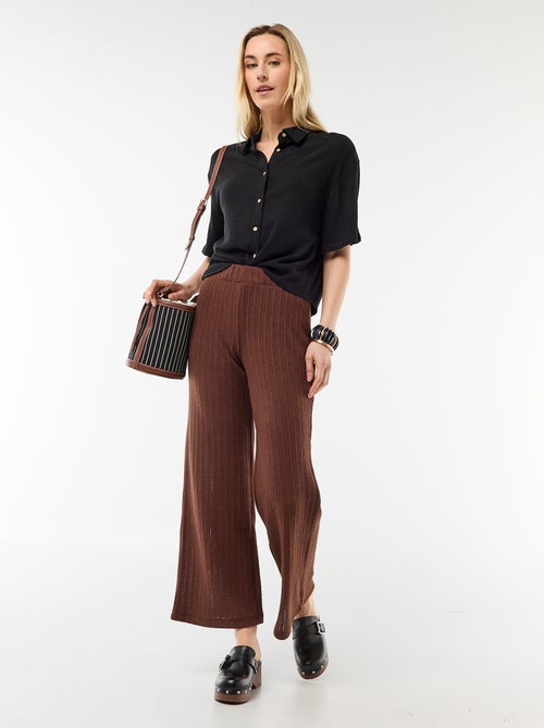 Camisa lisa de manga corta - Kiabi