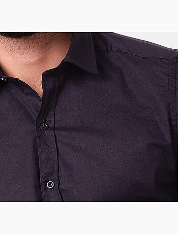 Camisa lisa de manga larga