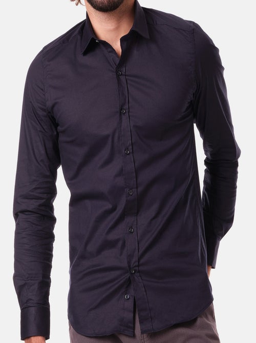 Camisa lisa de manga larga - Kiabi
