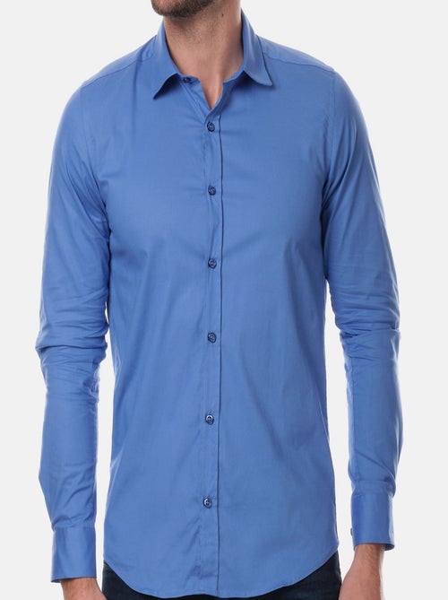 Camisa lisa de manga larga - Kiabi