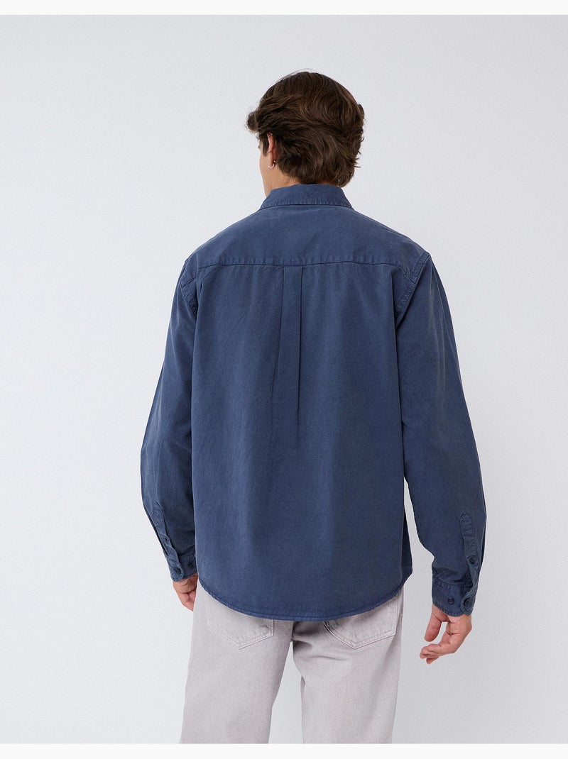Camisa lyocell, mo fashion Azul - Kiabi