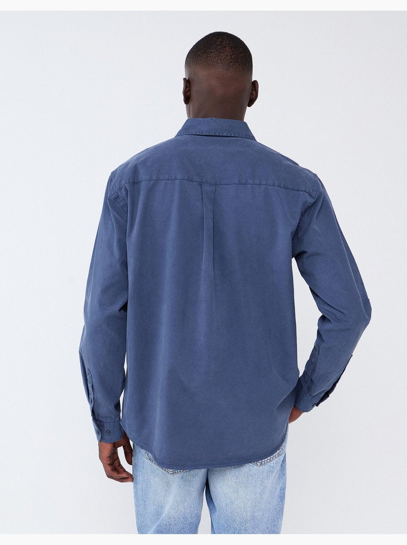 Camisa lyocell, mo fashion Azul - Kiabi