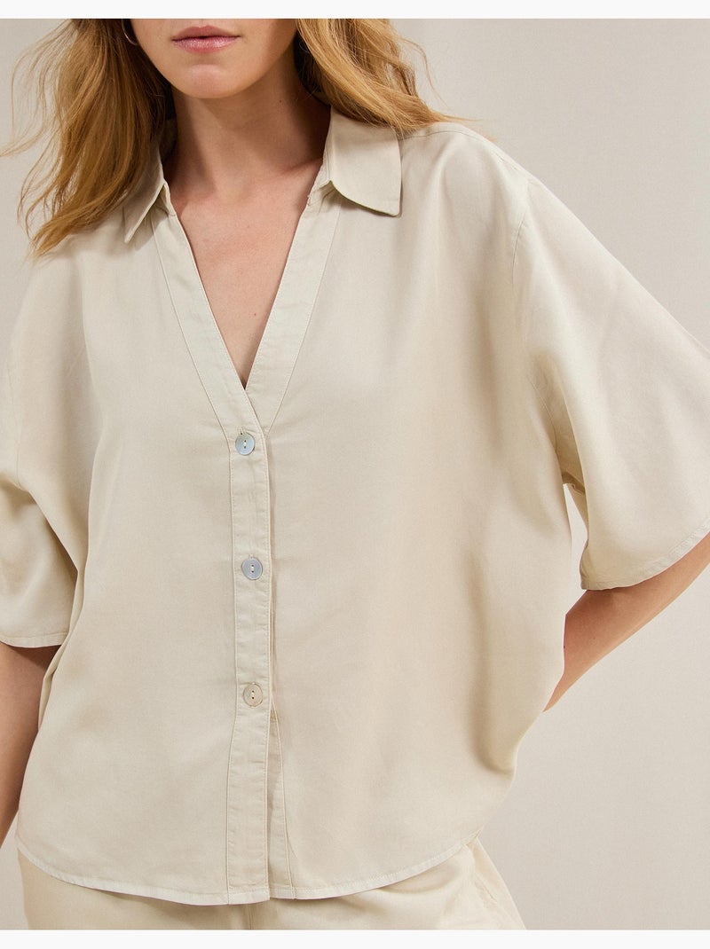 Camisa Lyocell, MO Fashion Beige - Kiabi