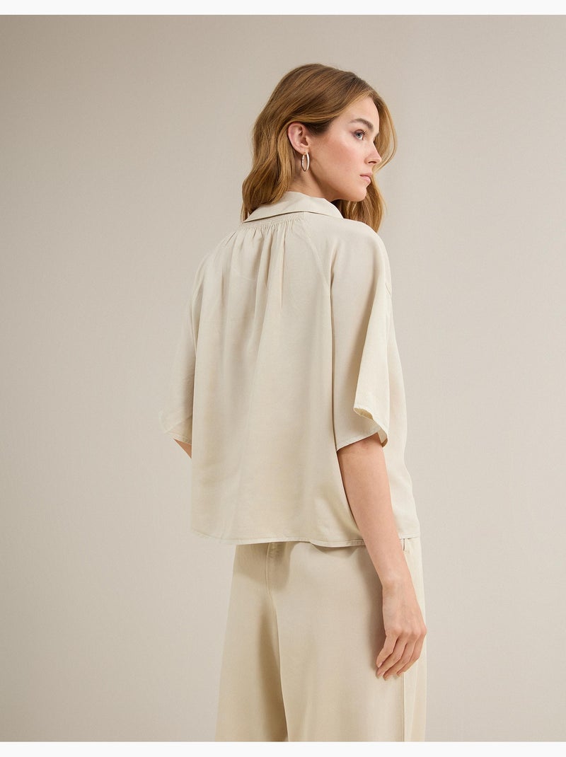 Camisa Lyocell, MO Fashion Beige - Kiabi