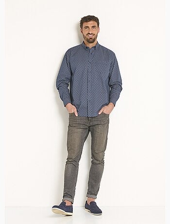 Camisa manga larga con estampado geométrico - Afibel