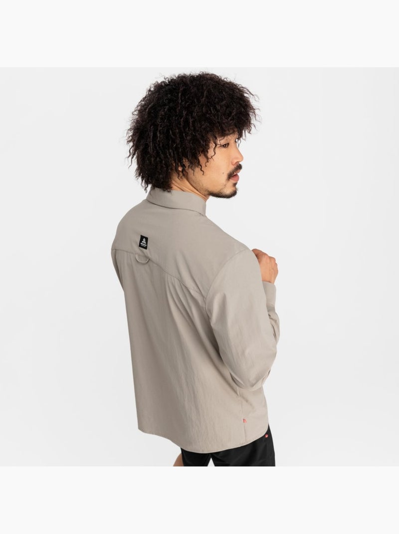 Camisa manga larga montaña hombre senderismo hombre ferrata Marrón - Kiabi